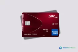 Carta American Express Italo su sfondo chiaro con ombra morbida.