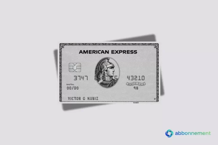 Carta American Express Platino su sfondo chiaro con ombra leggera.