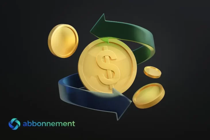 Moneta dorata con frecce circolari, simbolo delle alternative al cashback di Stato e dei rimborsi sulle spese.