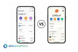 Schermata comparativa Revolut vs HYPE mostrata su due smartphone affiancati.