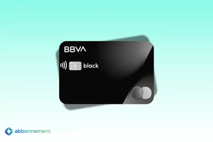 Tarjeta Mastercard Black del BBVA negra con chip, ícono contactless y logo Mastercard en primer plano.