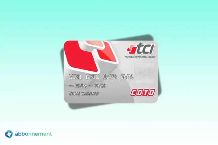 Tarjeta Coto Inteligente gris con detalles rojos, chip y logotipo de Coto en primer plano.