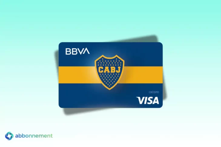 Tarjeta Xeneize del BBVA azul y amarilla con el escudo del club y marca Visa en primer plano.