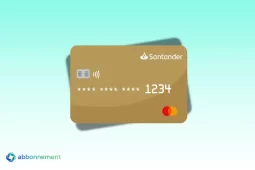Tarjeta Visa Gold del Santander dorada con chip, logo del banco y marca Mastercard en primer plano.
