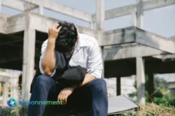 Lavoratore preoccupato dopo la perdita del lavoro e richiesta Naspi.